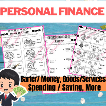 Preview of Financial Literacy| Personal Finance | Good and Services Sort | Needs and Wants