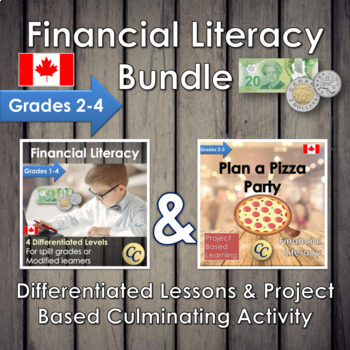 Preview of Canadian Financial Literacy Questions and Culminating Project for Grades 2-4