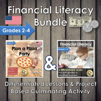 Preview of American Financial Literacy Questions and Culminating Project for Grades 2-4