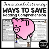 Financial Literacy Reading Comprehension Worksheet Ways to