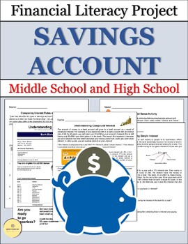 Preview of Financial Literacy - Savings Account Activities (with Google Slides™)
