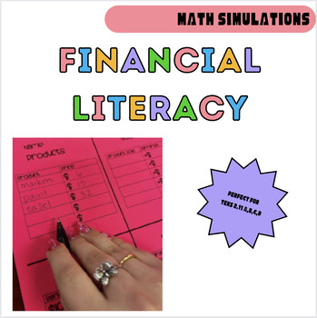 Preview of Financial Literacy Simulation Activity TEKS 2.4C, 2.11A, 2.11B, 2.11C