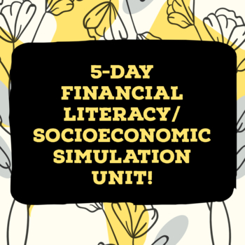 Preview of Financial Literacy/Socioeconomic Simulation 5-Day Unit