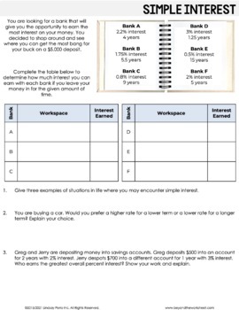 financial literacy middle school math stations by lindsay perro