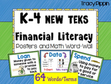 Financial Literacy TEKS Word Wall K, 1st, 2nd, 3rd, 4th grade