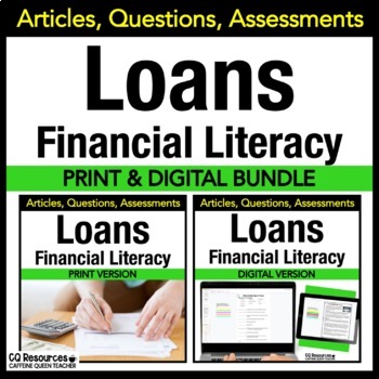 Preview of Types of Loans for Career Exploration Consumer Math College & Career Readiness