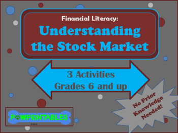 Preview of Financial Literacy: Understanding the Stock Market - 3 Activities! - Grades 6-Up