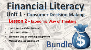 Preview of Financial Literacy Unit 1 – Consumer Decision Making - Les 2 – Economic Thinking