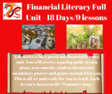 Financial Literacy Unit (18 Days/9 Lessons)