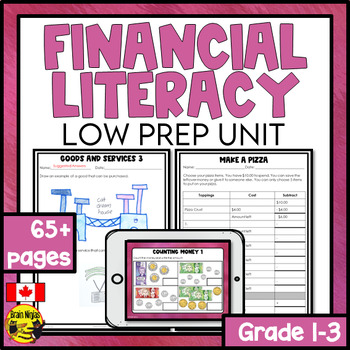 Preview of Financial Literacy Unit | Canadian Currency | Saving | Money Decisions