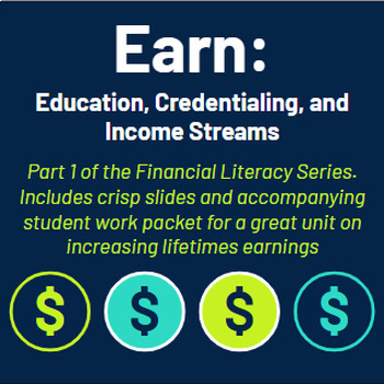 Preview of Financial Literacy Unit: Earning (Education, Credentialing, and Income Streams
