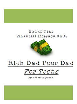 Preview of Financial Literacy Unit- Rich Dad Poor Dad for Teens