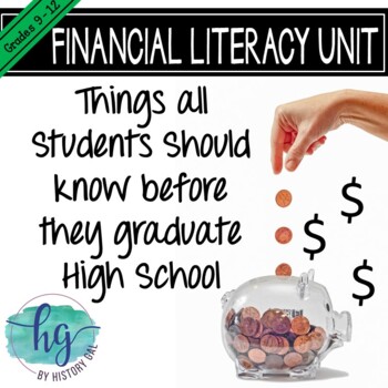 Preview of Financial Literacy Unit: Personal Finance Skills Students Need Before Graduation