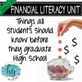Financial Literacy Unit: Personal Finance Skills Students 