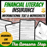 Financial Literacy What is Insurance W/ Car and Renter Ins