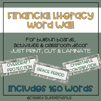 Preview of Financial Literacy Word Wall