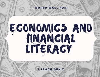 Preview of Financial Literacy Word Wall- Great Resource for Math and Social Studies!