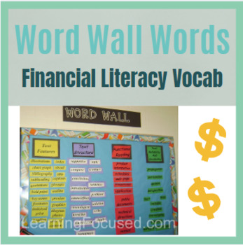 Preview of Financial Literacy Word Wall Words