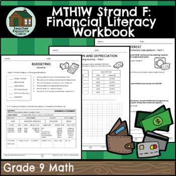 Preview of Financial Literacy Workbook (Grade 9 Ontario Math MTH1W) New 2021 curriculum