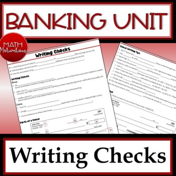 Preview of Financial Literacy: Writing Checks