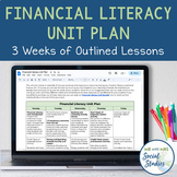 Financial Literacy and Personal Finance Unit Plan and Less