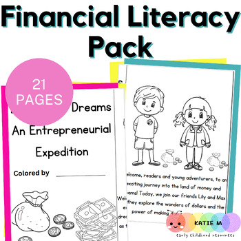 Preview of Financial Literacy for Kids- Entrepreneur- Story, E-Book, Worksheets, Flashcards