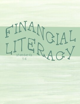 Preview of Financial Literacy standards title page - green