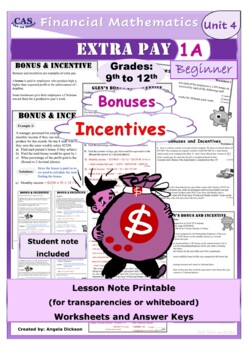 Preview of Financial Math - Calculating Bonuses and Incentives