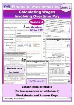 Preview of Financial Math-Calculating Wages Involving Overtime Pay