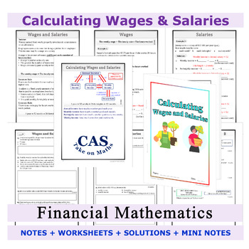 Preview of Financial Math - Calculating Wages and Salaries Workbook - Financial Literacy