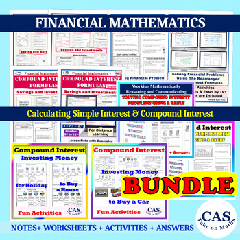 Preview of Financial Math Bundle 2 | Calculating Simple & Compound Interests