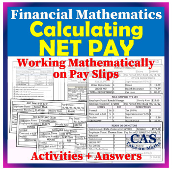 Preview of Financial Mathematics | NET PAY | Australia Pay Slips | Working Mathematically
