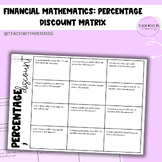 Financial Mathematics: Percentage Discount Matrix - Differ