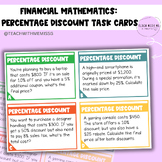 Financial Mathematics: Percentage Discount Task Cards
