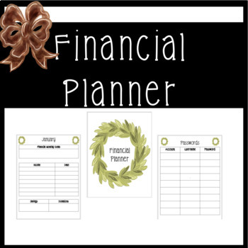 Preview of Financial Planner- Printable