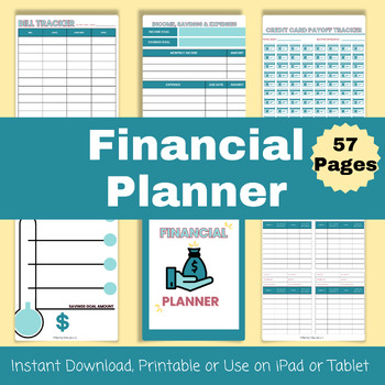 Preview of Financial Planner, Budget Binder, 57 Pages
