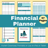 Financial Planner, Budget Binder, 57 Pages