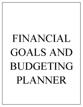 Preview of Financial Planning and Budgeting Planner