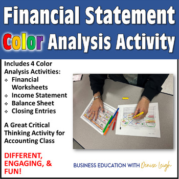 Preview of Financial Statement Color Analysis Activity Project - Accounting Class Lesson