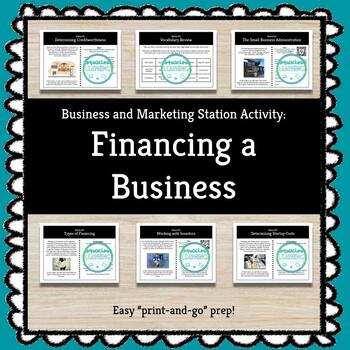 Preview of Financing a Business Stations Activity ★ Print & Go Prep ★