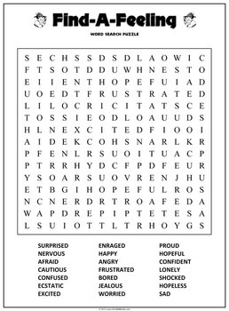 Preview of Find-A-Feelings Word Search Puzzle