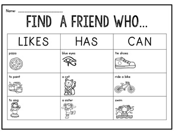 Find A Friend: Back to School Classbuilding Activity by Every Child ...