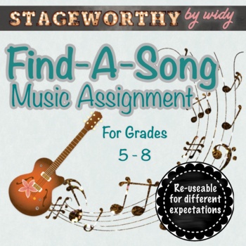 Preview of Music Assignment Homework or Distance Learning Grades 5 - 8