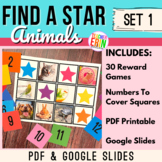 Find A Star Reward Games | SET 1 ANIMALS | PDF & Digital R