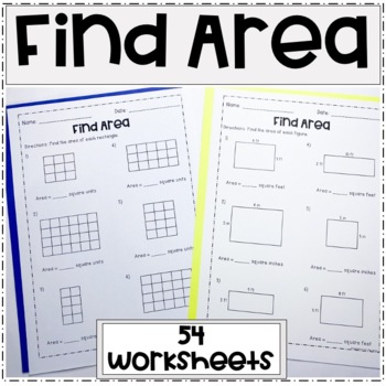 Preview of Find Area Worksheets