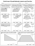 Find Area of Quadrilaterals Lesson and Practice
