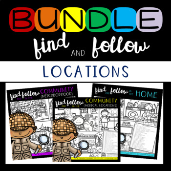 Preview of Find Articulation and Follow Directions: Locations BUNDLE