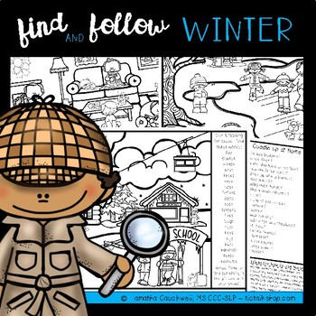 Preview of Find Articulation and Follow Directions Speech and Language: Winter