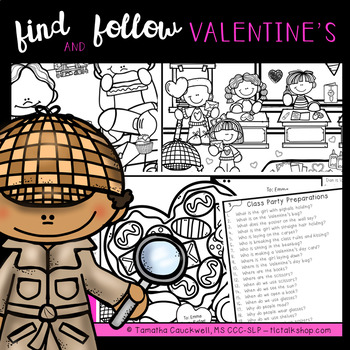Preview of Find Articulation and Follow Directions: Valentine's Day