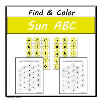 Preview of Find & Color Suns ABC